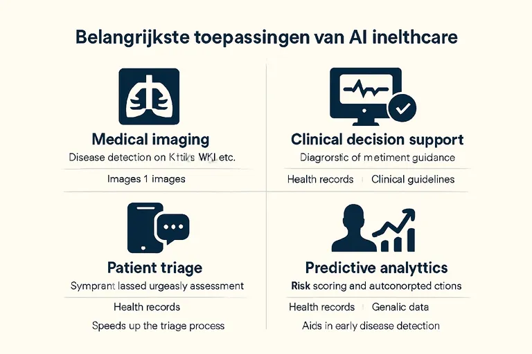 Belangrijkste toepassingen van AI in healthcare