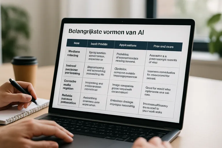 Belangrijkste vormen van AI