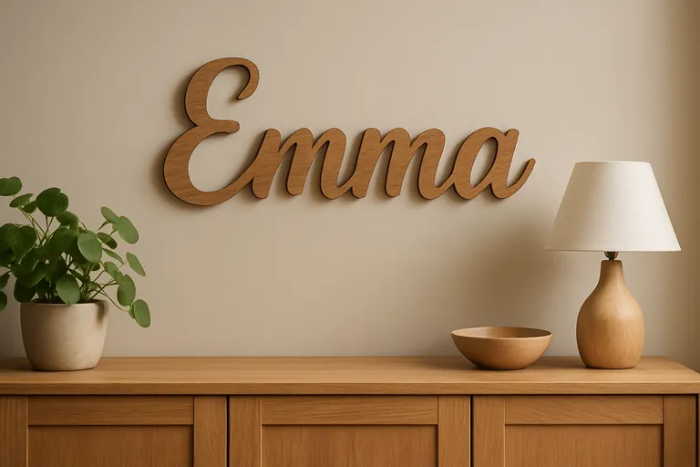Laat je interieur spreken met een houten naam op maat