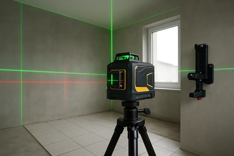 Strakke lijnen rondom met een panoramische zelfnivellerende kruislijnlaser