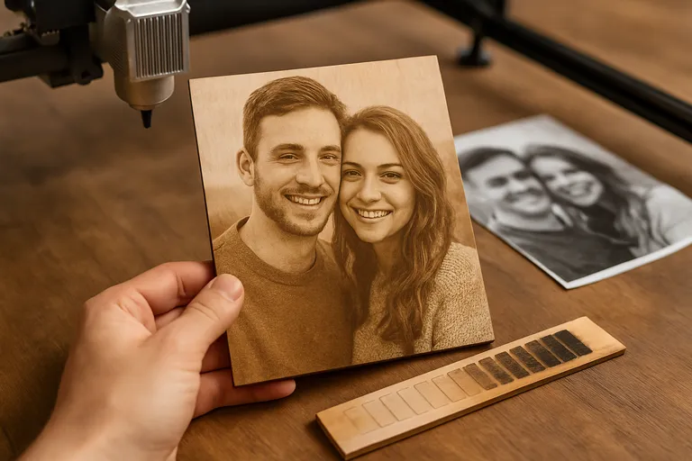 Vereeuwig je mooiste momenten met je foto gegraveerd in hout