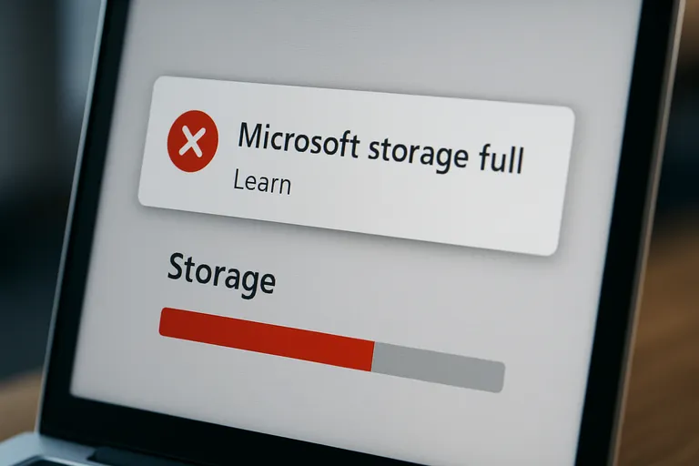 Wat betekent Microsoft storage vol?